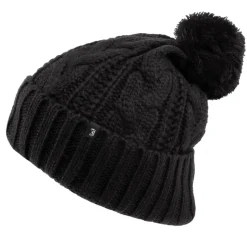 Outlet Bonnet à Pompon à Torsades noir JAXON & JAMES Femme Chapeaux Hiver|Bonnets