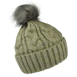 Outlet Bonnet à Pompon en Fausse Fourrure Amelia sauge Femme Chapeaux Hiver|Bonnets À Pompon
