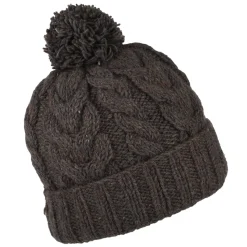 Store Bonnet à Pompon Recyclé à Revers et à Torsades prune-gris Femme Bonnets À Pompon|Bonnets