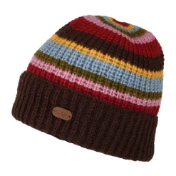 Cheap Bonnet à Revers Cardi Rib marron-rouge-bleu Femme Bonnets|Chapeaux Hiver