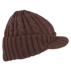 Cheap Bonnet à Visière et Torsades café JAXON & JAMES Femme Bonnets|Chapeaux Hiver