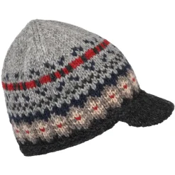 Cheap Bonnet à Visière Fair Isle Brooklyn gris-charbon Femme Bonnets|Chapeaux Hiver