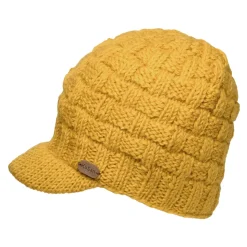 Store Bonnet à Visière Maille Nattée jaune Femme Bonnets|Chapeaux Hiver