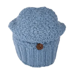 Fashion Bonnet Boutonné bleu ciel Femme Chapeaux Hiver|Bonnets