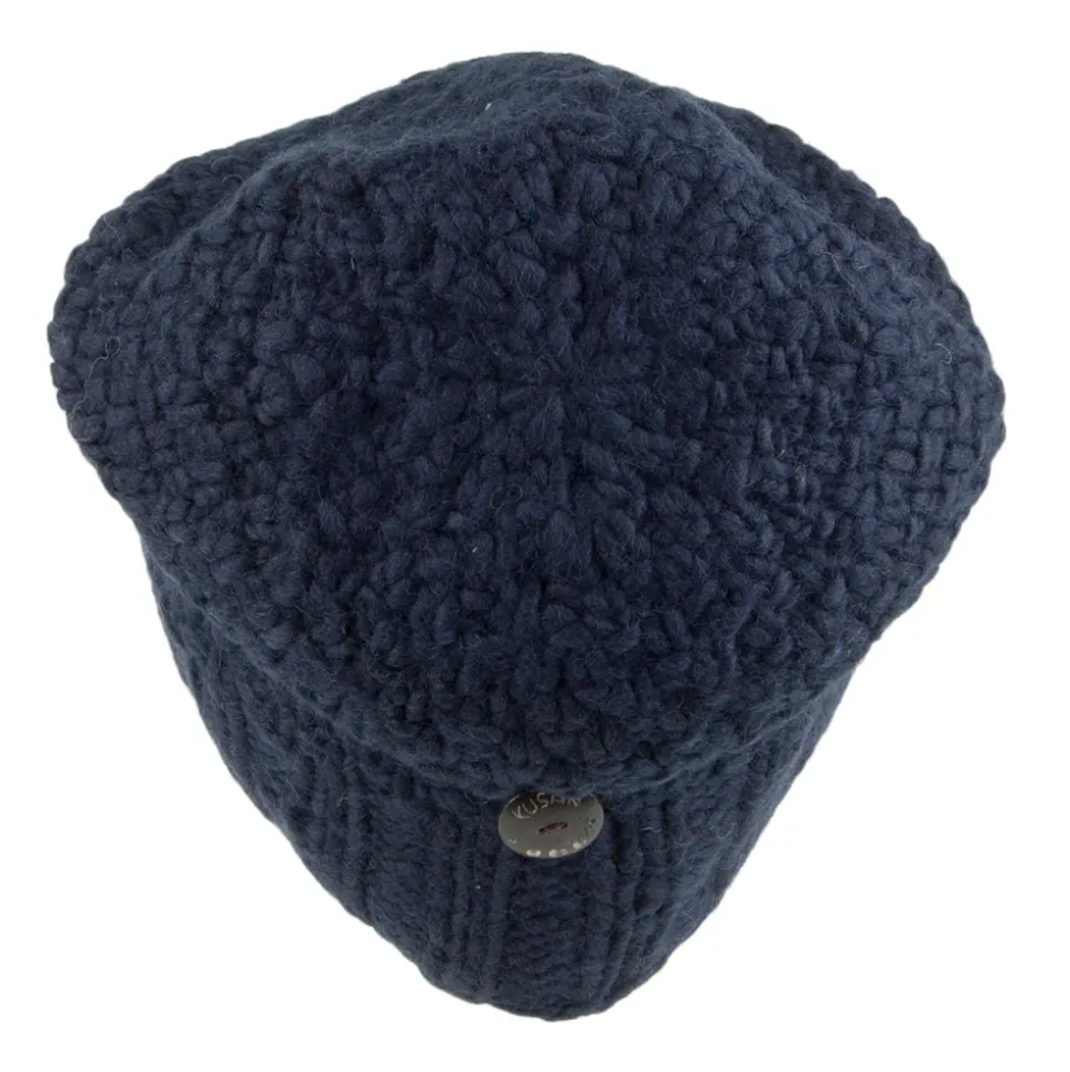 Cheap Bonnet Boutonné bleu marine Femme Chapeaux Hiver|Bonnets