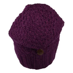 Best Bonnet Boutonné violet Femme Chapeaux Hiver|Bonnets