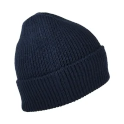 Store Bonnet Côtelé à Revers bleu marine Femme Bonnets|Chapeaux Hiver