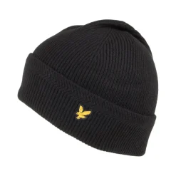 Outlet Bonnet Côtelé Racked noir LYLE & SCOTT Femme Bonnets|Chapeaux Hiver