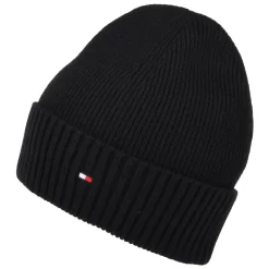 Store Bonnet en Cotton et Cachemire Pima Essential Flag noir Femme Bonnets|Chapeaux Hiver