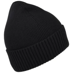 Store Bonnet en Cotton et Cachemire Pima Essential Flag noir Femme Bonnets|Chapeaux Hiver
