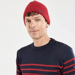 Best Sale Bonnet en Pure Laine Lannion rouge Femme Bonnets|Bonnets