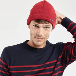 Best Sale Bonnet en Pure Laine Lannion rouge Femme Bonnets|Bonnets