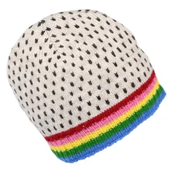 Shop Bonnet Jauge Fine à Fleur Brooklyn blanc-multi Femme Chapeaux Hiver|Bonnets