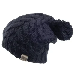 Online Bonnet Long à Pompon bleu marine Femme Bonnets À Pompon|Bonnets