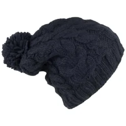 Online Bonnet Long à Pompon bleu marine Femme Bonnets À Pompon|Bonnets