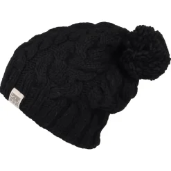 Shop Bonnet Long à Pompon noir Femme Bonnets À Pompon|Bonnets