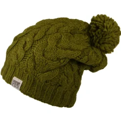 Flash Sale Bonnet Long à Pompon olive Femme Bonnets À Pompon|Bonnets