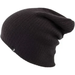 Clearance Bonnet Long Côtelé noir JAXON & JAMES Femme Bonnets|Chapeaux Femme