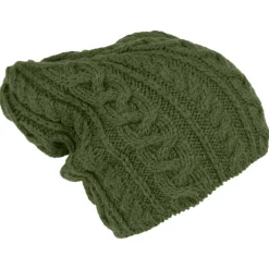 Cheap Bonnet Long en Laine d'Alpaga Super Douce olive Femme Bonnets|Chapeaux Hiver