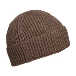 Best Bonnet Marin à Revers TNF Logo Box marron fumé Femme Bonnets|Chapeaux Hiver