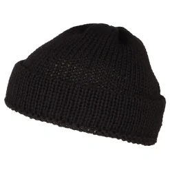 Cheap Bonnet Marin Court en Laine Anglaise noir Femme Bonnets|Chapeaux Hiver