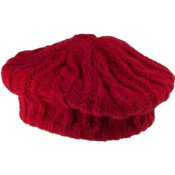 Cheap Béret à Torsades rouge Femme Chapeaux Hiver|Bérets