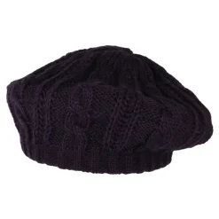 Sale Béret à Torsades violet Femme Chapeaux Hiver|Bérets