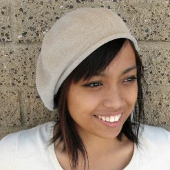Online Béret en Coton 26cm de Diamètre grès Femme Bérets|Chapeaux Femme