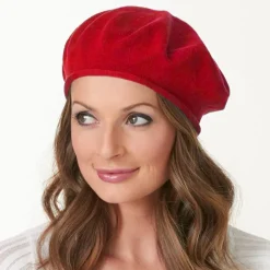 Discount Béret en Coton 29cm de Diamètre rouge Femme Bérets|Chapeaux Femme