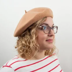 Clearance Béret en Laine camel JAXON & JAMES Femme Bérets|Chapeaux Femme