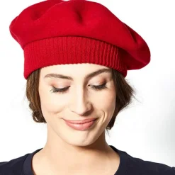Online Béret en Laine Mérinos Parisienne rouge HÉRITAGE PAR LAULHÈRE Femme Chapeaux Hiver|Bérets