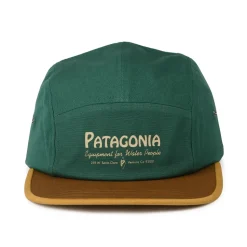 Discount Casquette 5 Panel en Coton Bio Water People Banner Graphic Maclure vert-moutarde Homme Casquettes Homme