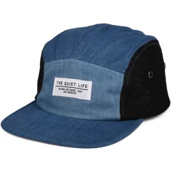 Sale Casquette 5 Panel en Jean Patchwork noir denim Homme Casquettes De Baseball|Casquettes Homme