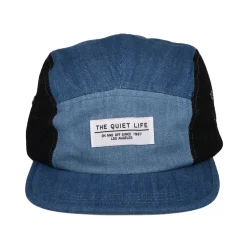 Sale Casquette 5 Panel en Jean Patchwork noir denim Homme Casquettes De Baseball|Casquettes Homme