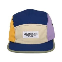 Best Sale Casquette 5 Panel en Nylon Ripstop bleu marine-crème-violet Homme Casquettes De Baseball|Casquettes Homme