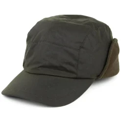 Best Casquette avec Protège-Oreilles Lumberjack en Coton Ciré olive Homme Chapeaux Hiver|Chapeaux De Pluie