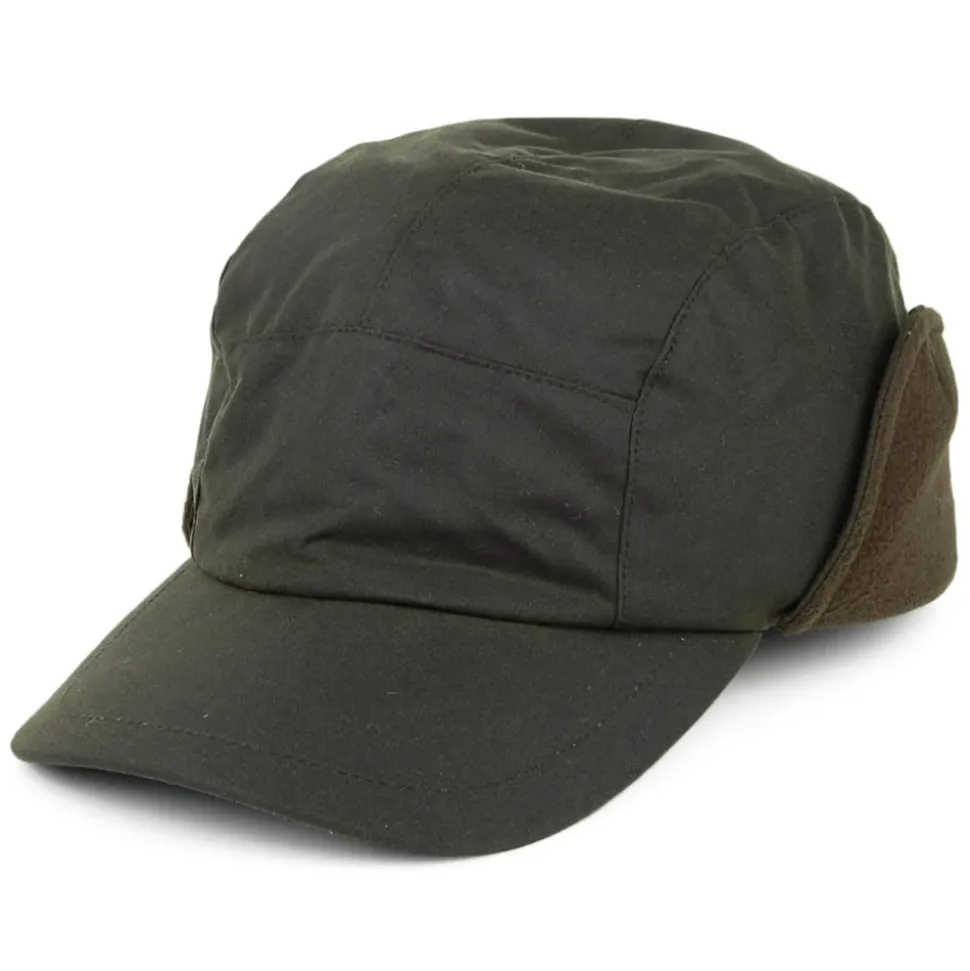 Best Casquette avec Protège-Oreilles Lumberjack en Coton Ciré olive Homme Chapeaux Hiver|Chapeaux De Pluie