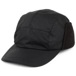 Outlet Casquette avec Protège-Oreilles Lumberjack en Coton Ciré noir Homme Chapeaux Hiver|Chapeaux De Pluie
