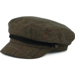 Clearance Casquette de Marin à Carreaux et Chevrons marron-noir Femme/Homme Casquettes De Marin|Casquettes De Marin