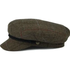 Clearance Casquette de Marin à Carreaux et Chevrons marron-noir Femme/Homme Casquettes De Marin|Casquettes De Marin