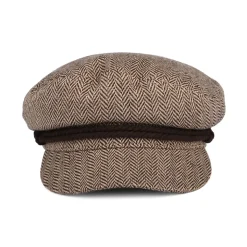 Flash Sale Casquette de Marin à Chevrons marron foncé-sable Femme/Homme Grandes Tailles|Casquettes De Marin