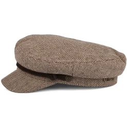 Flash Sale Casquette de Marin à Chevrons marron foncé-sable Femme/Homme Grandes Tailles|Casquettes De Marin