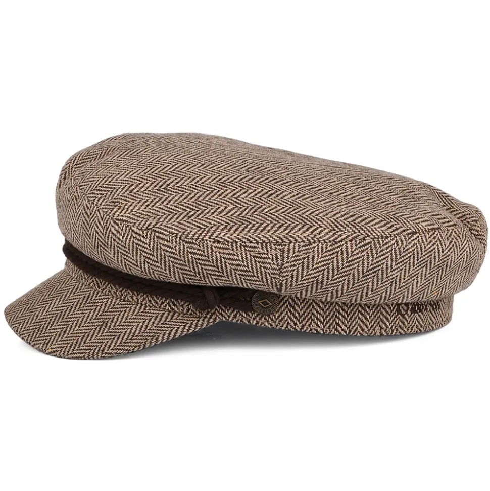 Flash Sale Casquette de Marin à Chevrons marron foncé-sable Femme/Homme Grandes Tailles|Casquettes De Marin