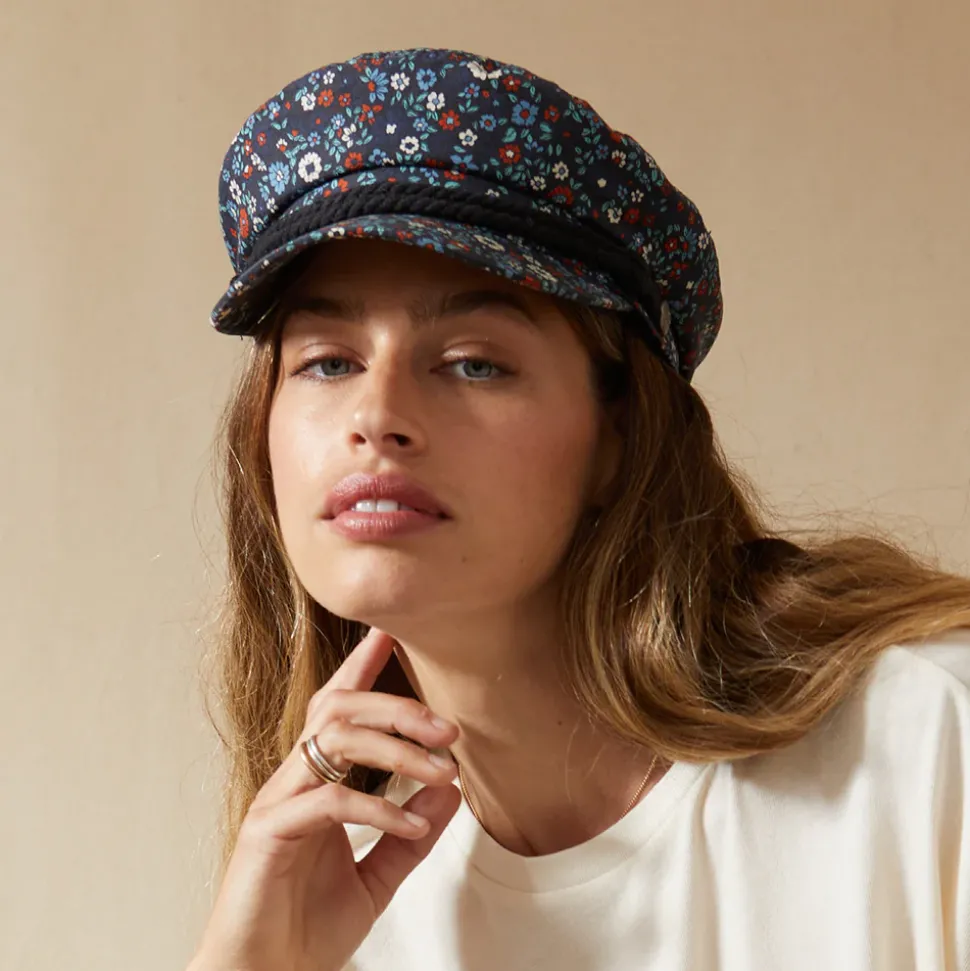 Flash Sale Casquette de Marin en Coton Floral bleu marine délavé Femme Casquettes Femme|Chapeaux Femme