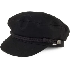 Discount Casquette de Marin en Laine Skipper noir Femme Casquettes Femme|Chapeaux Femme
