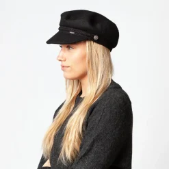 Discount Casquette de Marin en Laine Skipper noir Femme Casquettes Femme|Chapeaux Femme