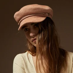 Store Casquette de Marin en Laine Mélangée rose Femme Casquettes Femme|Chapeaux Femme