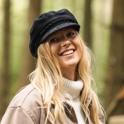 New Casquette de Marin en Laine Classic noir JAXON & JAMES Femme Casquettes Femme|Chapeaux Femme