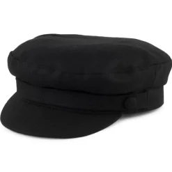 Hot Casquette de Marin en Melton Mariner noir Femme Casquettes Femme|Chapeaux Femme