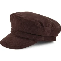 New Casquette de Marin en Velours Côtelé marron JAXON & JAMES Femme Casquettes Femme|Chapeaux Hiver